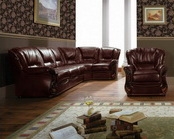 Изабель 2 комплект в коже (диван угловой + кресло), 120 гр.