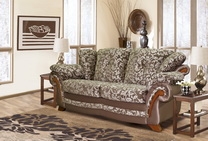 Трёхместный кожаный диван Дженни (экокожа)