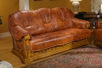 Трёхместный кожаный диван Консул 23  3М (115 гр.)