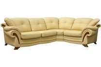 Дженни комплект в коже (угловой диван +кресло) 120гр.